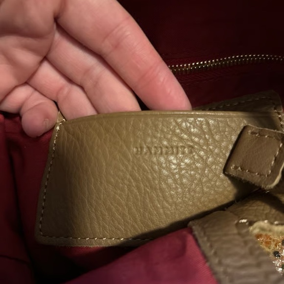 Hammitt Brown Snakeskin Shoulder Bag with Gold Accents - Picture 3 of 4